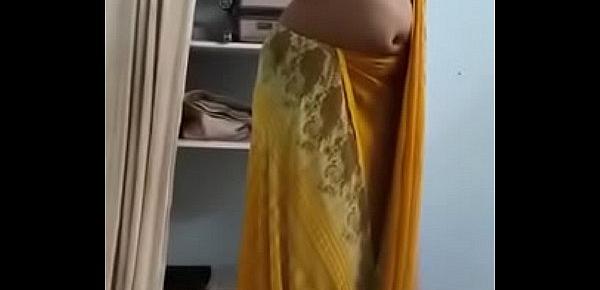  Swathi naidu changing saree and getting ready for romantic short film shooting